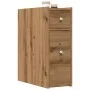 Schmaler Badezimmerschrank mit Rollen aus Eichenholz in Artisan-Stil. von , Schließfächer und Lagerschränke - Ref: Foro24-855...