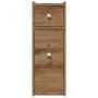 Schmaler Badezimmerschrank mit Rollen aus Eichenholz in Artisan-Stil. von , Schließfächer und Lagerschränke - Ref: Foro24-855...