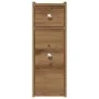 Schmaler Badezimmerschrank mit Rollen aus Eichenholz in Artisan-Stil. von , Schließfächer und Lagerschränke - Ref: Foro24-855...