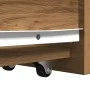 Schmaler Badezimmerschrank mit Rollen aus Eichenholz in Artisan-Stil. von , Schließfächer und Lagerschränke - Ref: Foro24-855...