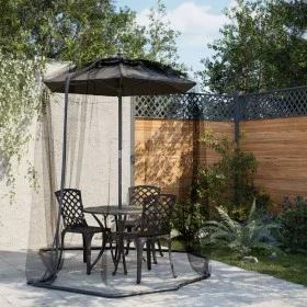 Mosquito net for umbrella 220 black mesh Φ300x230 cm by , Mosquito nets - Ref: Foro24-4010038, Price: 31,80 €, Discount: %