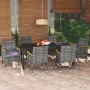 Juego muebles jardín 7 pzas con cojines ratán sintético gris by , Garden sets - Ref: Foro24-3095031, Price: 642,72 €, Discoun...