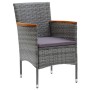 Juego muebles jardín 7 pzas con cojines ratán sintético gris by , Garden sets - Ref: Foro24-3095031, Price: 640,39 €, Discoun...