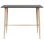 High table and 5-piece bar stools set in black and gray. by , Furniture sets for kitchens and dining rooms - Ref: Foro24-3057...