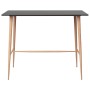 Hoher Tisch und 5-teilige Barhocker in Schwarz und Grau. von , Möbelsets für Küchen und Esszimmer - Ref: Foro24-3057464, Prei...