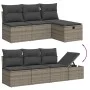 Garden sofa set 8 pieces and gray synthetic rattan cushions by , Garden sets - Ref: Foro24-3263206, Price: 456,61 €, Discount: %