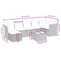 Garden sofa set 8 pieces and gray synthetic rattan cushions by , Garden sets - Ref: Foro24-3263206, Price: 456,78 €, Discount: %