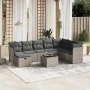 Gartenmöbel-Set 9-teilig mit grauen Polstern aus synthetischem Rattan von , Gartensets - Ref: Foro24-3263286, Preis: 514,27 €...
