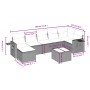 Garden sofa set 8 pieces and gray synthetic rattan cushions by , Garden sets - Ref: Foro24-3263826, Price: 466,03 €, Discount: %
