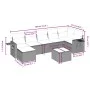 Garden sofa set 8 pieces and gray synthetic rattan cushions by , Garden sets - Ref: Foro24-3263826, Price: 475,51 €, Discount: %