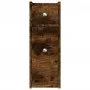 Schmaler Badezimmerschrank mit Rädern aus geräucherter Eichenholz. von , Schließfächer und Lagerschränke - Ref: Foro24-855290...