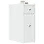 Narrow bathroom cabinet with wheels, engineered wood, white by , Lockers and storage cabinets - Ref: Foro24-855286, Price: 68...
