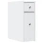 Narrow bathroom cabinet with wheels, engineered wood, white by , Lockers and storage cabinets - Ref: Foro24-855286, Price: 68...