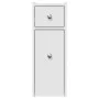Narrow bathroom cabinet with wheels, engineered wood, white by , Lockers and storage cabinets - Ref: Foro24-855286, Price: 68...