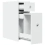 Narrow bathroom cabinet with wheels, engineered wood, white by , Lockers and storage cabinets - Ref: Foro24-855286, Price: 68...