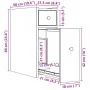 Narrow bathroom cabinet with wheels, engineered wood, white by , Lockers and storage cabinets - Ref: Foro24-855286, Price: 68...