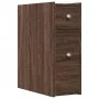 Schmaler Badezimmerschrank mit Rollen aus braunem Eichenholz. von , Schließfächer und Lagerschränke - Ref: Foro24-855292, Pre...