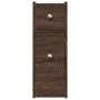 Schmaler Badezimmerschrank mit Rollen aus braunem Eichenholz. von , Schließfächer und Lagerschränke - Ref: Foro24-855292, Pre...