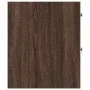 Schmaler Badezimmerschrank mit Rollen aus braunem Eichenholz. von , Schließfächer und Lagerschränke - Ref: Foro24-855292, Pre...