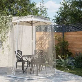 Mosquito net for umbrella 220 white mesh Φ300x230 cm by , Mosquito nets - Ref: Foro24-4010040, Price: 29,56 €, Discount: %