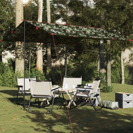 Wasserdichte Campingplane im Camouflage-Design 306x306 cm von , Zelte - Ref: Foro24-4009593, Preis: 39,77 €, Rabatt: %