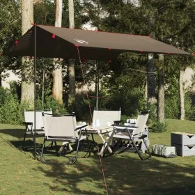 Lona de camping impermeable marrón 306x306 cm de , Tiendas de campaña - Ref: Foro24-4009592, Precio: 31,04 €, Descuento: %