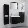 Badezimmerset aus schwarzem Sperrholz-Möbeln von , Badezimmermöbel - Ref: Foro24-3070911, Preis: 158,84 €, Rabatt: %