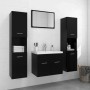 Badezimmerschrank-Set aus schwarzem Holzwerkstoff von , Badezimmermöbel - Ref: Foro24-3071046, Preis: 186,40 €, Rabatt: %