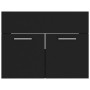 Badezimmerschrank-Set aus schwarzem Holzwerkstoff von , Badezimmermöbel - Ref: Foro24-3071046, Preis: 186,40 €, Rabatt: %