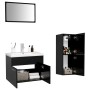 Badezimmerschrank-Set aus schwarzer Ingenieurholzmasse von , Badezimmermöbel - Ref: Foro24-3071181, Preis: 206,21 €, Rabatt: %