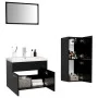 Badezimmerschrank-Set aus schwarzer Ingenieurholzmasse von , Badezimmermöbel - Ref: Foro24-3071181, Preis: 203,98 €, Rabatt: %