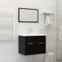 Juego de muebles de baño madera de ingeniería negro de , Muebles de baño - Ref: Foro24-3071316, Precio: 197,70 €, Descuento: %
