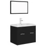 Engineered wood black bathroom furniture set by , Bathroom furniture - Ref: Foro24-3071316, Price: 197,70 €, Discount: %