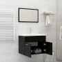 Juego de muebles de baño madera de ingeniería negro de , Muebles de baño - Ref: Foro24-3071316, Precio: 197,70 €, Descuento: %