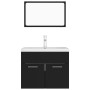 Badezimmerschrank-Set aus schwarzer Ingenieurholzmasse von , Badezimmermöbel - Ref: Foro24-3071316, Preis: 209,77 €, Rabatt: %