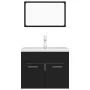 Juego de muebles de baño madera de ingeniería negro de , Muebles de baño - Ref: Foro24-3071316, Precio: 197,70 €, Descuento: %