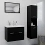 Juego de muebles de baño madera de ingeniería negro de , Muebles de baño - Ref: Foro24-3071406, Precio: 262,01 €, Descuento: %