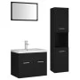 Juego de muebles de baño madera de ingeniería negro de , Muebles de baño - Ref: Foro24-3071406, Precio: 262,01 €, Descuento: %