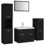 Badezimmerschrank-Set aus schwarzer Ingenieurholzmasse von , Badezimmermöbel - Ref: Foro24-3071361, Preis: 296,52 €, Rabatt: %