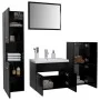 Badezimmerschrank-Set aus schwarzer Ingenieurholzmasse von , Badezimmermöbel - Ref: Foro24-3071361, Preis: 296,52 €, Rabatt: %