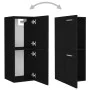 Badezimmerschrank-Set aus schwarzer Ingenieurholzmasse von , Badezimmermöbel - Ref: Foro24-3071361, Preis: 296,52 €, Rabatt: %