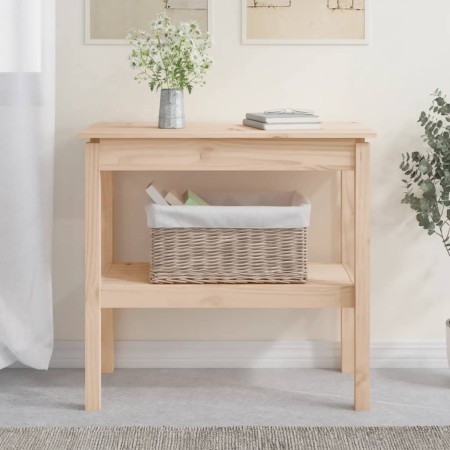 Solid pine wood console table 80x40x75 cm by , Side tables - Ref: Foro24-814304, Price: 64,43 €, Discount: %