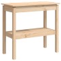 Solid pine wood console table 80x40x75 cm by , Side tables - Ref: Foro24-814304, Price: 64,43 €, Discount: %