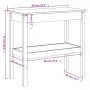 Solid pine wood console table 80x40x75 cm by , Side tables - Ref: Foro24-814304, Price: 63,94 €, Discount: %