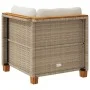 Sillón de esquina de jardín con cojines ratán sintético beige by , Outdoor sofas - Ref: Foro24-365904, Price: 102,00 €, Disco...