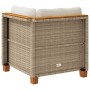 Sillón de esquina de jardín con cojines ratán sintético beige by , Outdoor sofas - Ref: Foro24-365904, Price: 104,31 €, Disco...