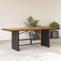 Mesa de jardín superficie madera acacia ratán negro 190x80x75cm by , Garden tables - Ref: Foro24-365600, Price: 172,97 €, Dis...