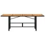 Mesa de jardín superficie madera acacia ratán negro 190x80x75cm de , Mesas de jardín - Ref: Foro24-365600, Precio: 223,29 €, ...