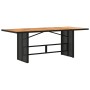 Mesa de jardín superficie madera acacia ratán negro 190x80x75cm by , Garden tables - Ref: Foro24-365600, Price: 172,97 €, Dis...