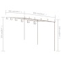 Antique brown garden pergola 6x3x2.5 m iron by vidaXL, Pergolas, arches and garden trellises - Ref: Foro24-313999, Price: 192...